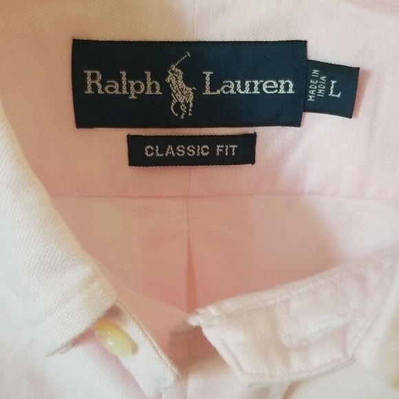Ralph Lauren Men's Pink Oxfotd Shirt Men's size Large Classic Fit - Picture 3 of 6